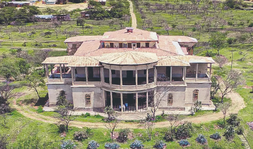 Joya. Vista con dron de la casa hacienda. Foto: difusión. Joya. Vista con dron de la casa hacienda. Foto: difusión.