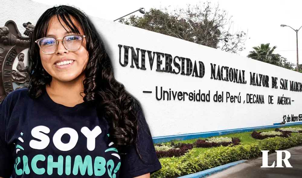 Cielo Flores obtuvo un puntaje de 1201,75 en el examen de admisión de San Marcos. Foto: composición LR/Luis Vila Malnati/La República/Agencia Andina