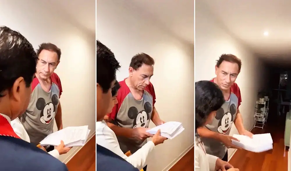 Martín Vizcarra se volvió tendencia con su pijama de Mickey Mouse. Foto: composición LR/Twitter/@fiscaliaperu Martín Vizcarra se volvió tendencia con su pijama de Mickey Mouse. Foto: composición LR/Twitter/@fiscaliaperu