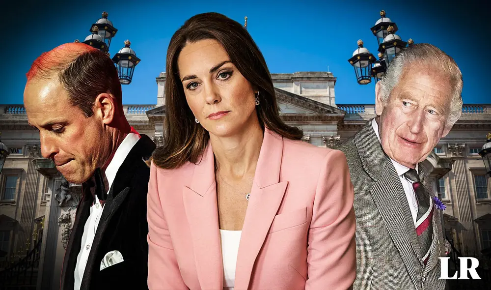 Crisis en el Palacio de Buckingham. Rumores sobre el estado de salud de la princesa Kate Middleton ponen en evidencia una nueva crisis en la monarquía británica. Foto: composición LR/AFP