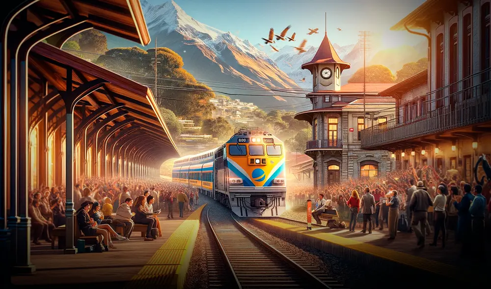 Este tren binacional es el único en unir dos países en Sudamérica, ambas naciones tuvieron varios kilómetros de vías ferroviarias que fueron desapareciendo con el paso de los años. Foto: IA. Video Este tren binacional es el único en unir dos países en Sudamérica, ambas naciones tuvieron varios kilómetros de vías ferroviarias que fueron desapareciendo con el paso de los años. Foto: IA. Video