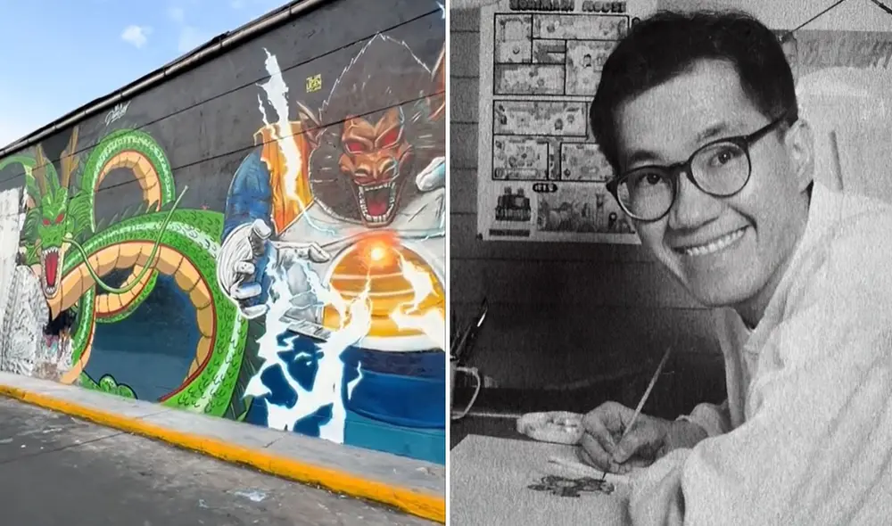 Realización de mural generó controversia. Foto: composición LR/Andina - Video: TikTok