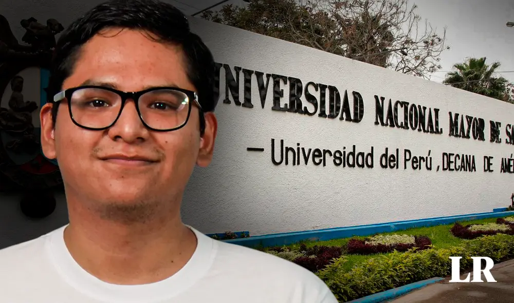 Héctor Villavicencio logró ingresar a la carrera de Medicina Humana en el examen de admisión 2024-II de la Universidad Nacional Mayor de San Marcos con 1.324 puntos. Foto: composición LR/Andina/Leonardo Santana