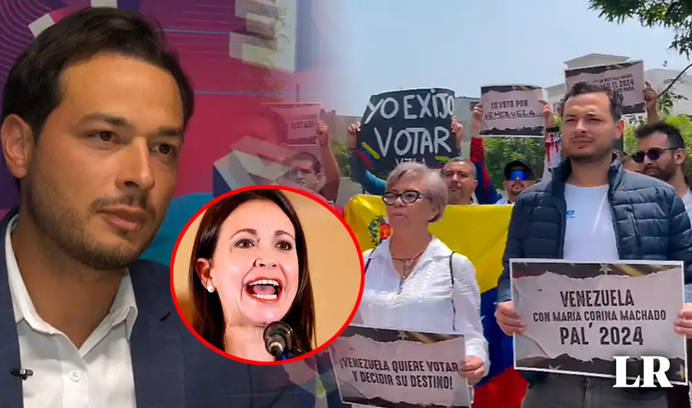 Luis Villasana, es el actual Coordinador de la organización Vente Venezuela en el Perú. Foto: composición LR/Instagram/María Corina Machado AFP.