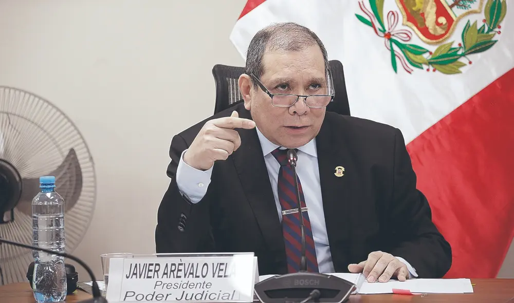 Alerta. Presidente del Poder Judicial, Javier Arévalo, enfatizó que un fiscal politizado podría blindar a los acusados. Foto: difusión Alerta. Presidente del Poder Judicial, Javier Arévalo, enfatizó que un fiscal politizado podría blindar a los acusados. Foto: difusión