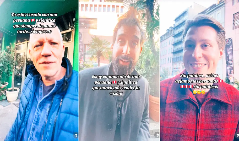 “La verdad es un gran reto vivir con una peruana, pero también nos dan mucha felicidad”, señaló uno de los extranjeros. Foto: composición LR/TikTok/@familiathoma