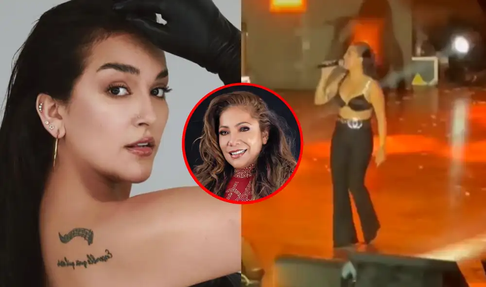 Daniela Darcourt canta 'Si me ibas a dejar' de Marisol. Foto: composición LR/Instagram/Daniela Darcourt/Marisol/TikTok/@micho_peru