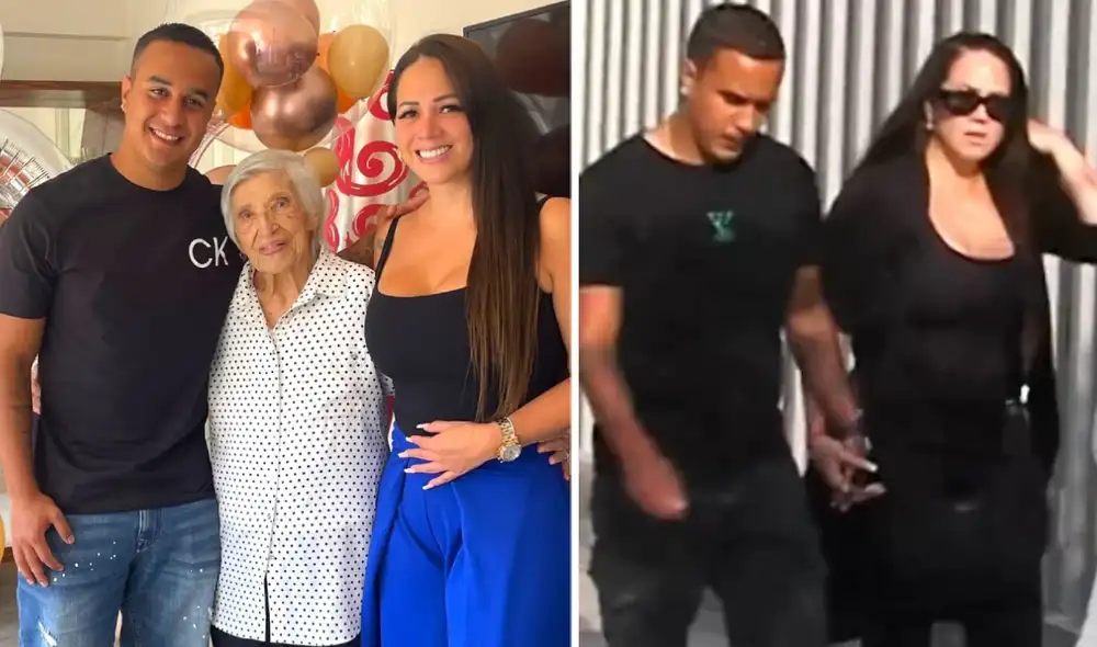 Melissa Klug asistió con Jesús Barco al velorio de su abuelita. Foto: composición LR/Instagram/Jesús Barco/América TV