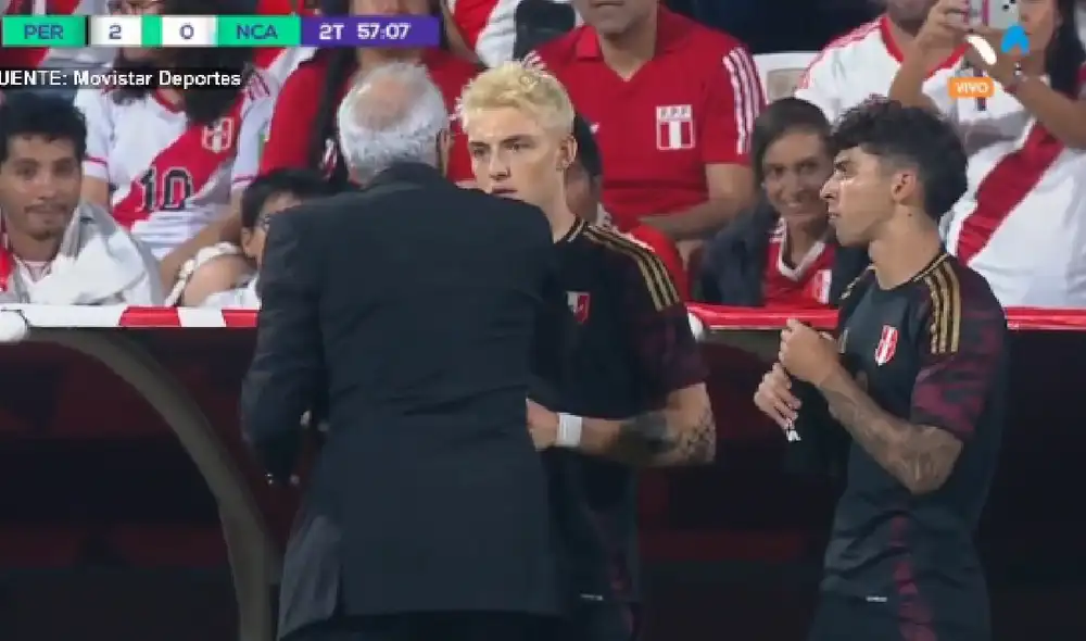 Oliver Sonne ingresó en el segundo tiempo, junto con Zanelatto. Foto: Movistar Deportes