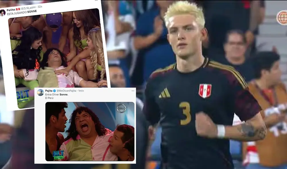 Oliver Sonne debutó con la selección peruana en el partido Perú-Nicaragua. Foto: X