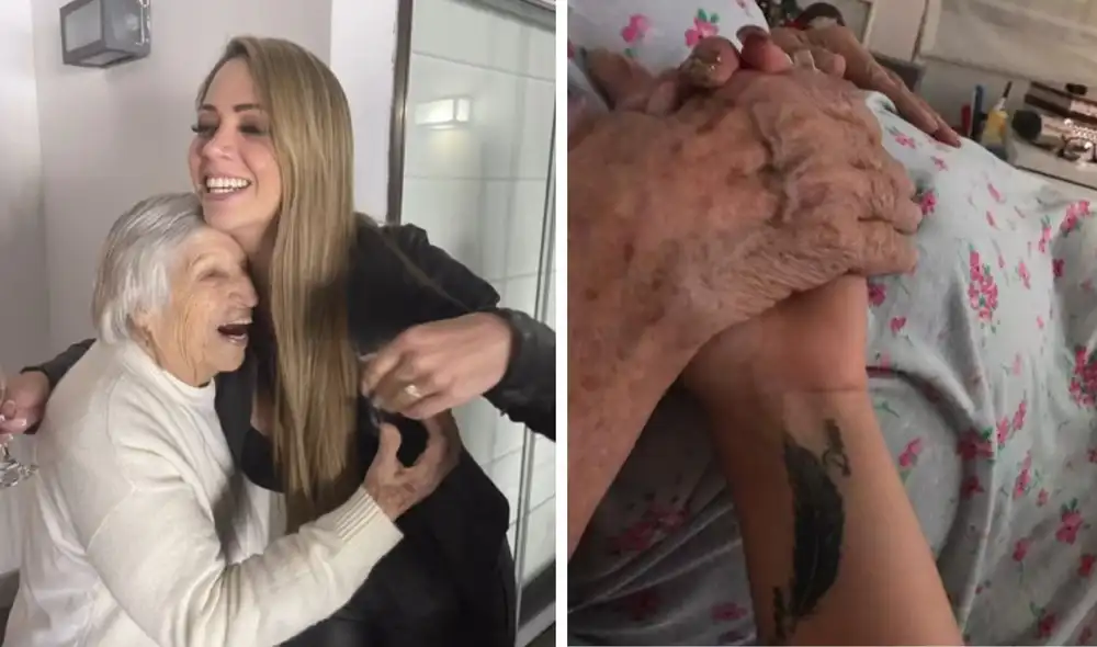 Melissa Klug consternada por la muerte de su abuelita. Foto: composición LR/ Melissa Klug/ Instagram