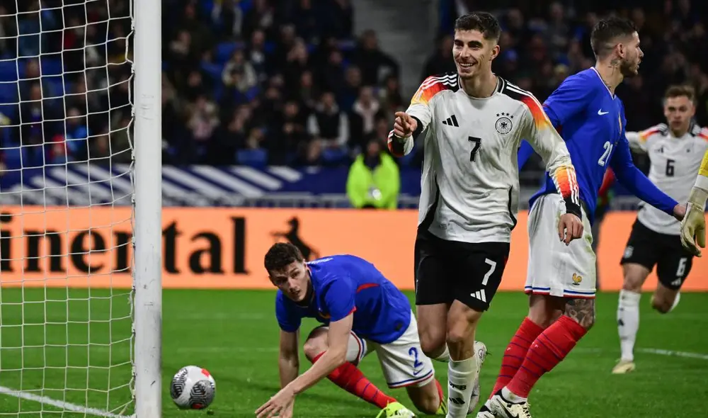 Kai Havertz aportó con un gol en la victoria de Alemania sobre Francia. Foto: AFP Kai Havertz aportó con un gol en la victoria de Alemania sobre Francia. Foto: AFP