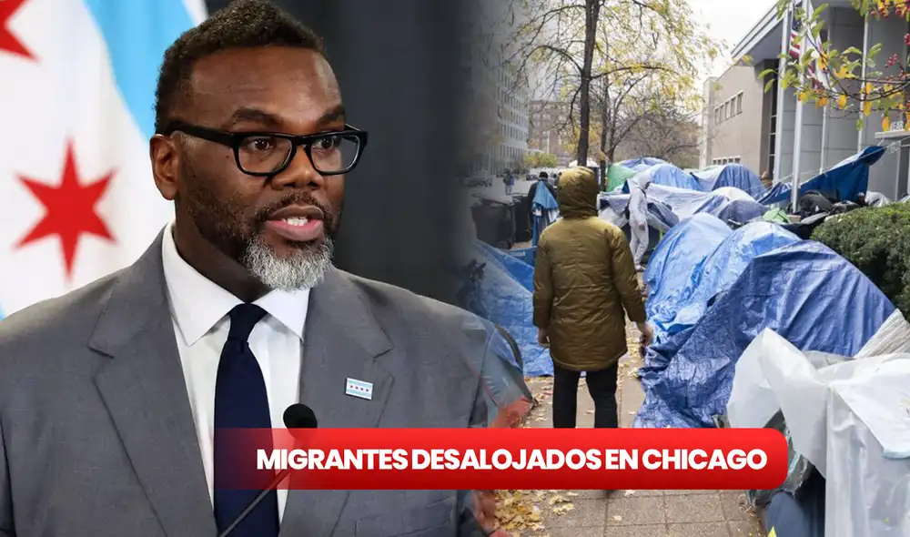 El alcalde Brandon Johnson mostró su apoyo a los inmigrantes que debían tener ciertas condiciones. Foto. Composición LR/ Fox News
