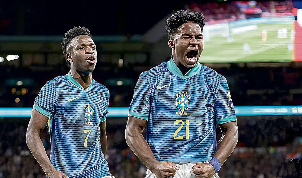 Inicia. Endrick registra tres encuentros disputados con la selección absoluta de Brasil. Foto: difusión