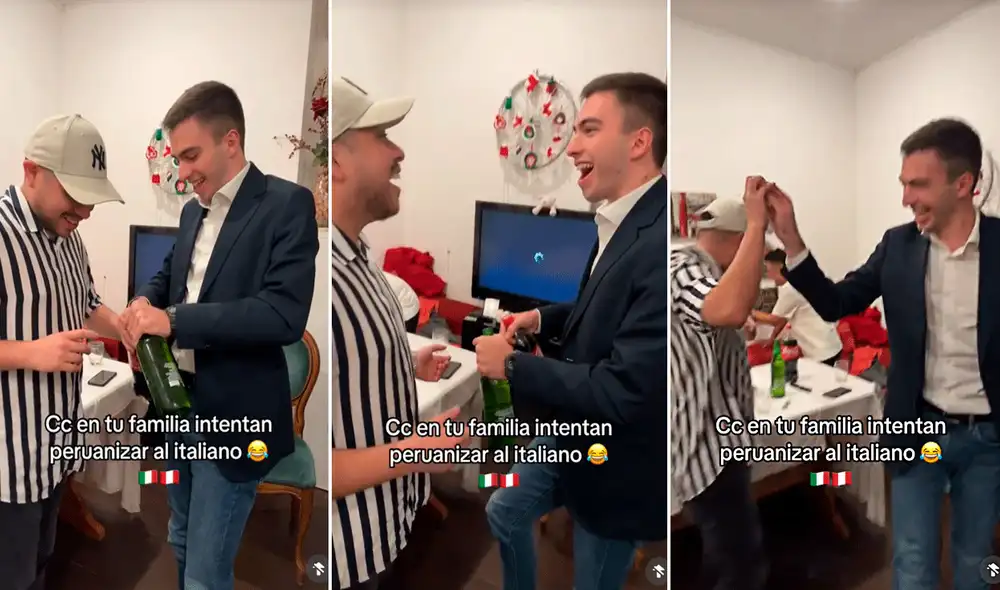 Los peruanos no podían creer que el extranjero aprendiera tan rápido las costumbres nacionales. Foto: composición LR/TikTok/@chilcanito203 Los peruanos no podían creer que el extranjero aprendiera tan rápido las costumbres nacionales. Foto: composición LR/TikTok/@chilcanito203