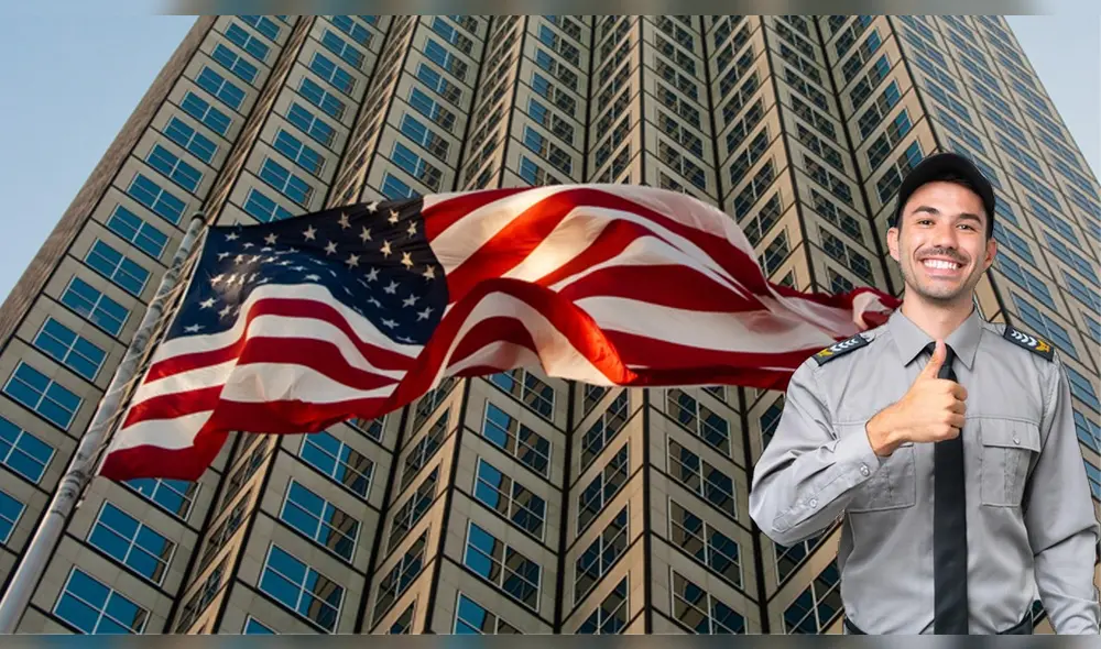 Los vigilantes de seguridad en USA obtienen el doble del salario mínimo federal sin requerir estudios universitarios. Foto: composición LR / Pxhere/Freepik