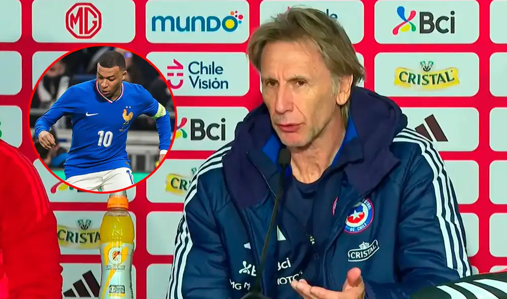 Ricardo Gareca se mostró consciente de la peligrosidad que representa Kylian Mbappé. Foto: composición de LR/captura de Chilevisión/FFF