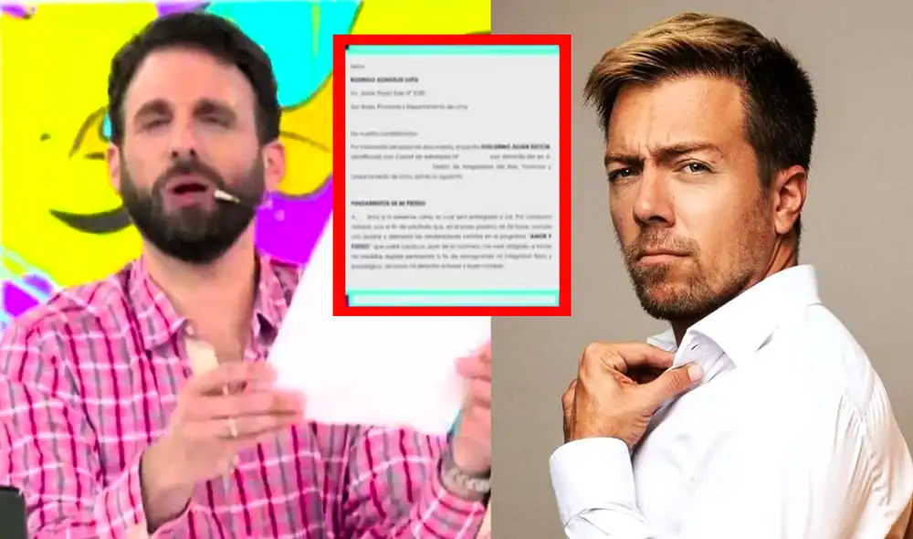 Gigi Mitre, compañera de Rodrigo González, tildó de "absurda" aquella carta notarial. Foto: composición LR/Willax TV/Instagram/Julián Zucchi - Video: Willax TV