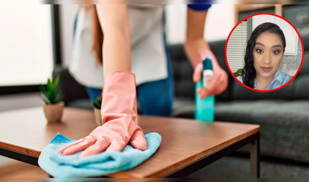 Vanessa Amaro asegura que limpiando casas puede obtener hasta US$500 dólares al día. Foto: composición LR/La Nación/TikTok
