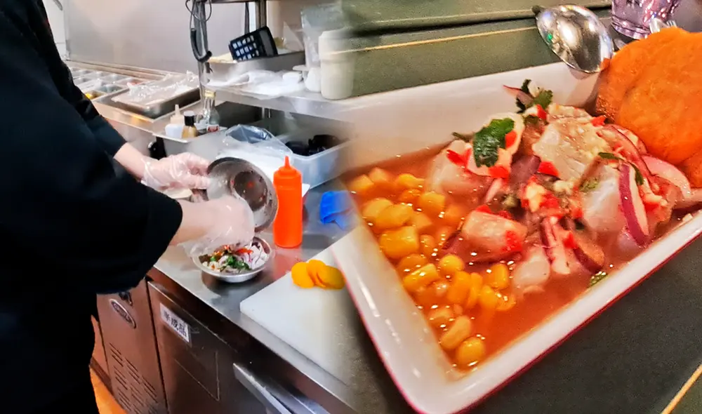 El ceviche peruano que se ofrece en Beijing no lleva algunos ingredientes habituales, como la lechuga. Foto: composición LR/Francisco Claros/La República