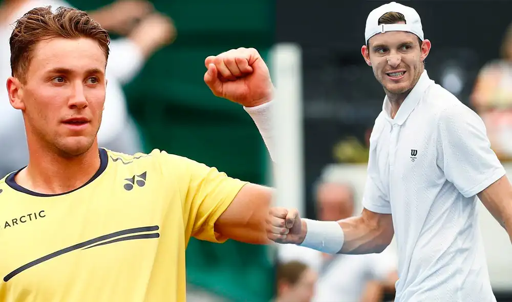 Nicolás Jarry y Casper Ruud se enfrentarán este martes 26 de marzo en el Hard Rock Stadium. Foto: Rafa Nadal Academy/ATP/composición LR