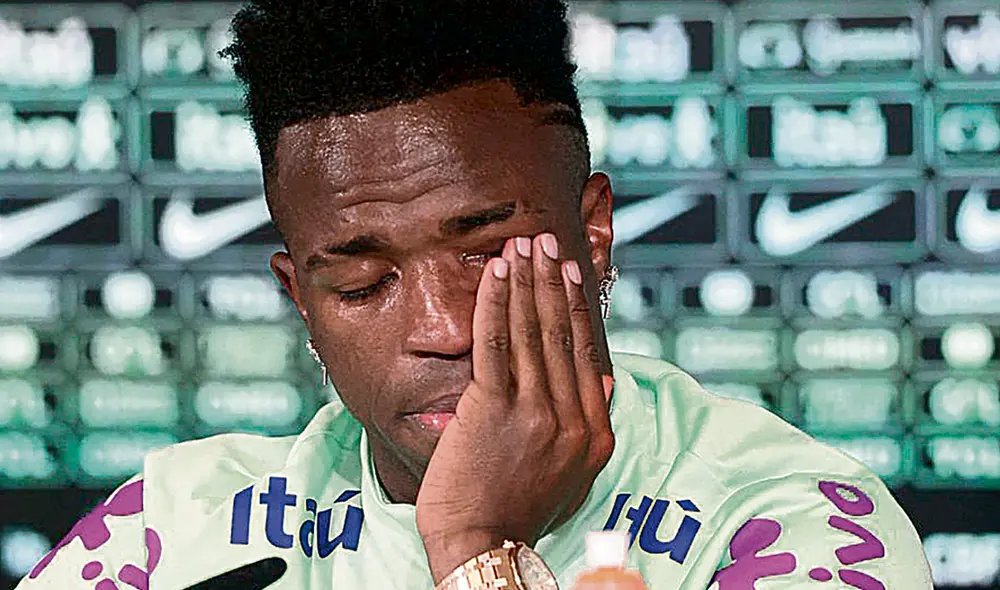 Dolido. El brasileño lloró al recordar los actos de racismo. Foto: difusión Dolido. El brasileño lloró al recordar los actos de racismo. Foto: difusión