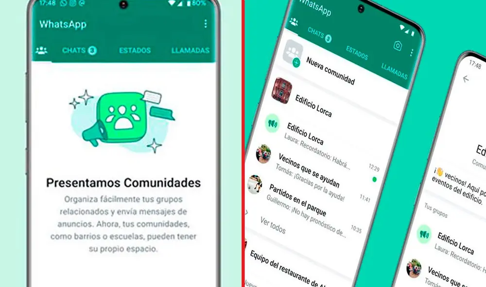 Las comunidades de WhatsApp están disponibles en Android e iOS. Foto: Meta/composición LR