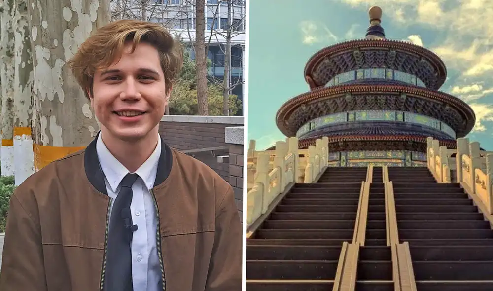 Rodrigo Ventura contó que estudiar en China le ha ayudado a participar en competencias académicas internacionales. Foto: composición LR/Francisco Claros/La República/