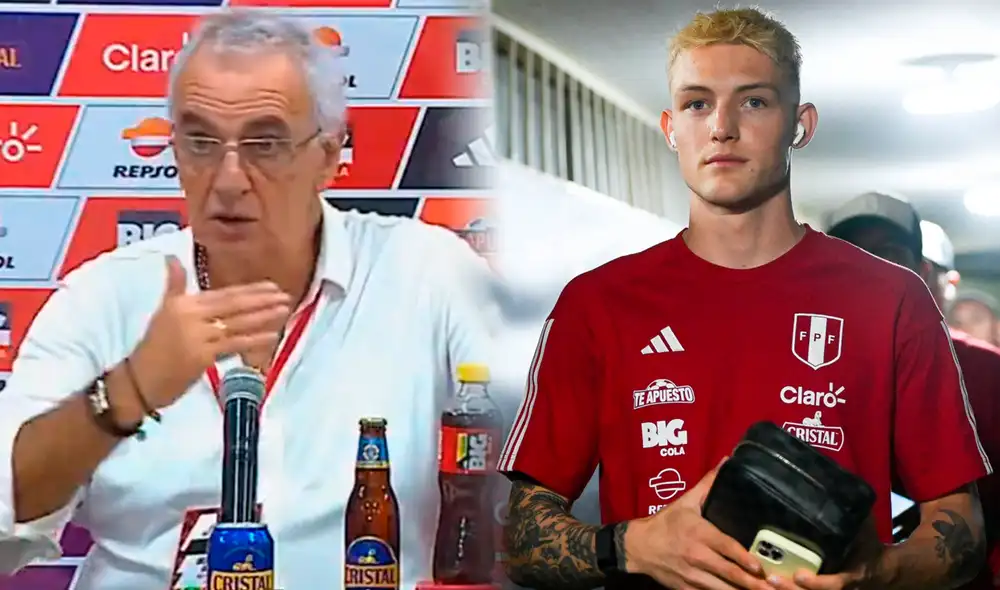 Jorge Fossati hizo debutar a Oliver Sonne en el partido amistoso ante Nicaragua. Foto: composición GLR/captura de Movistar/FPF