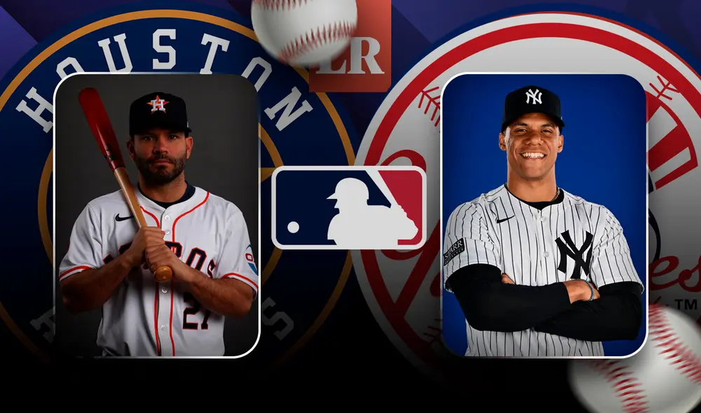Los Astros de José Altuve y los Yankees de Juan Soto jugarán 1 serie de 4 partidos en el comienzo de la MLB 2024. Foto: composición LR/AFP