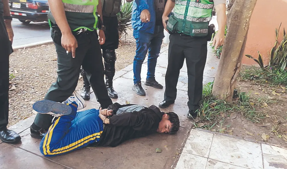 Detenido. El sicario juvenil Anderson Junior Vera Burga fue capturado tras asesinar a un expolicía y herir a un comensal. Foto: difusión
