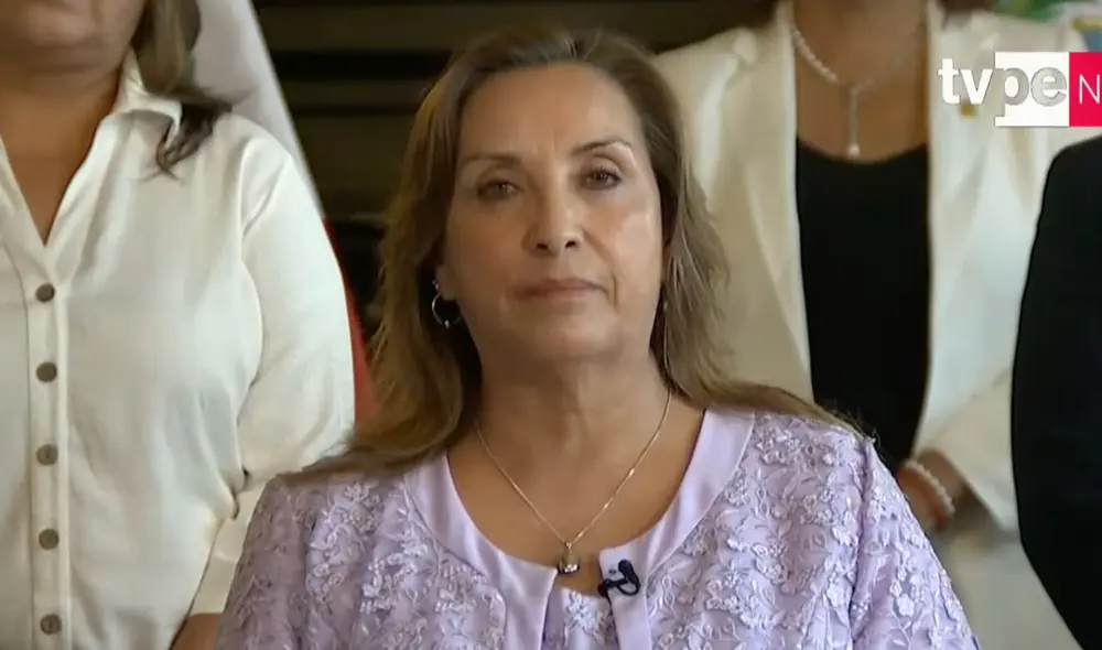 En un mensaje a la nación de casi 15 minutos, Dina Boluarte se defendió de las acusaciones en su contra. Foto: TV Perú En un mensaje a la nación de casi 15 minutos, Dina Boluarte se defendió de las acusaciones en su contra. Foto: TV Perú