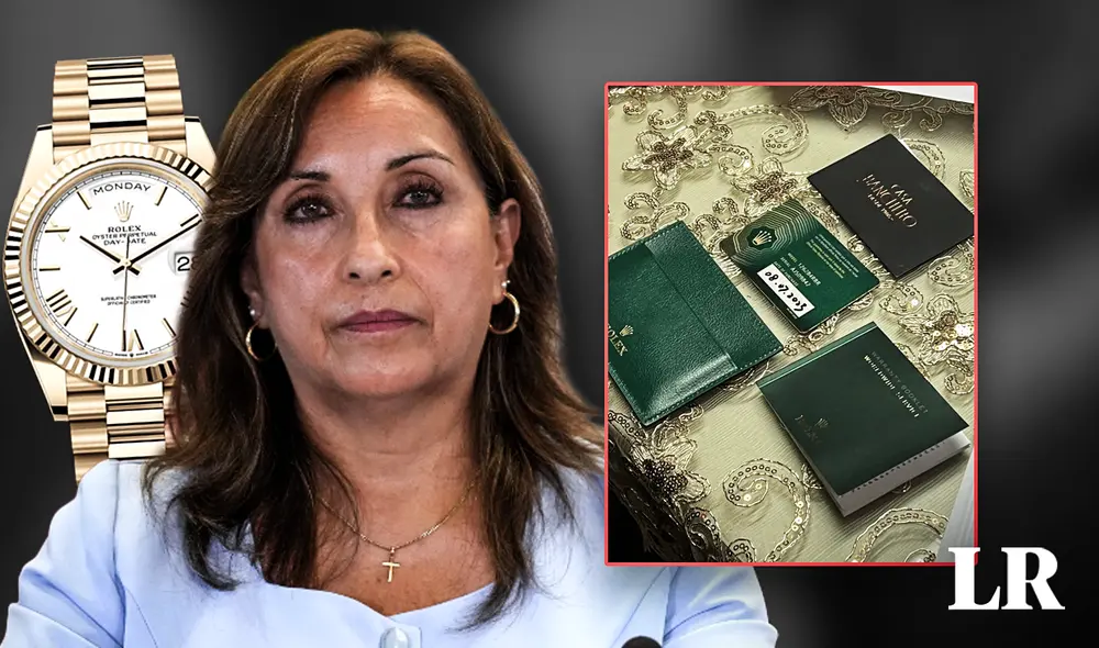 Presidenta no se pronunció sobre los relojes Rolex en mensaje a la nación. Foto: composición de Fabrizio Oviedo/La República