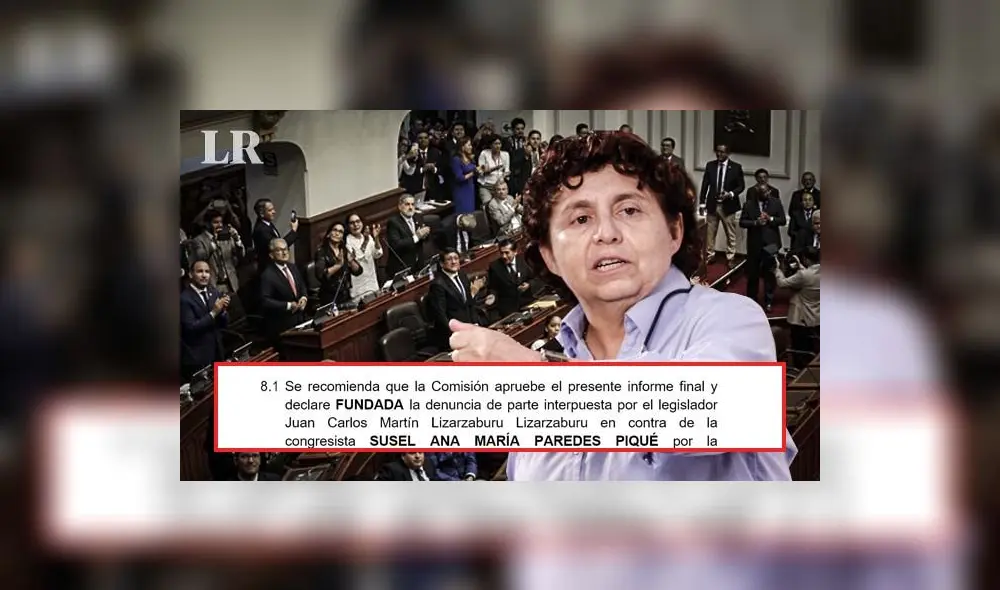 Susel Paredes podría ser sancionada en forma exprés. Foto: composición La República