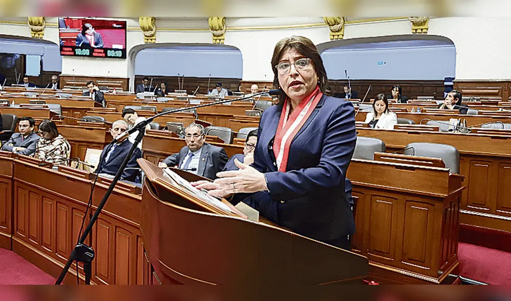 Fiscal suprema Delia Espinoza en la mira del Congreso. Foto: difusión