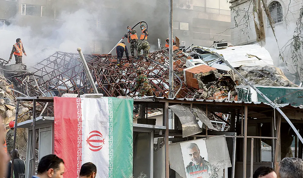 Acusados. Los Gobiernos de Siria e Irán responsabilizan del ataque que dejó siete muertos en total a las fuerzas israelíes. Foto: AFP