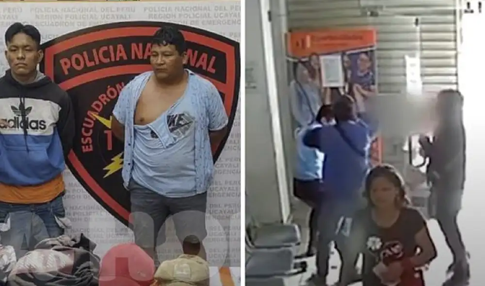 Los criminales intentaron darse a la fuga, pero fueron capturados por los integrantes del Escuadrón Verde. Foto: composición LR/captura de América TV