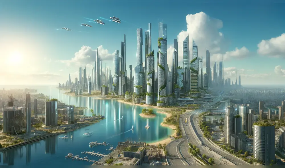 Así se verá Estados Unidos en la segunda mitad de este siglo, según proyecciones dela IA. Foto: imagen generada por IA para La República