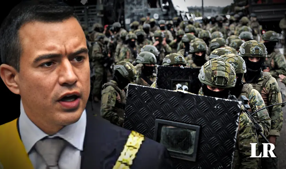 Las recientes masacres han vuelto a poner el foco en la estrategia del Gobierno de Daniel Noboa para combatir la violencia. Foto: composición LR/AFP. Video: AFP