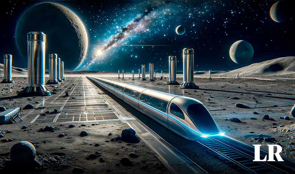 Los trenes lunares tienen como misión principal facilitar el transporte eficiente de personas y recursos en la Luna. Foto: composición LR/IA