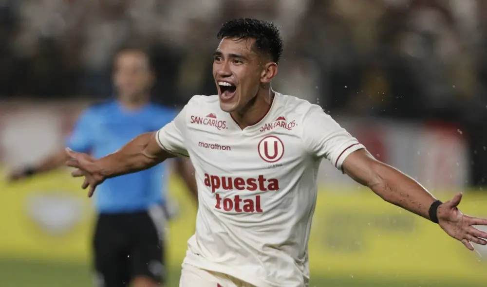 José Rivera convirtió un doblete para darle sus primeros 3 puntos a Universitario en la Libertadores. Foto: La República/Luis Jiménez