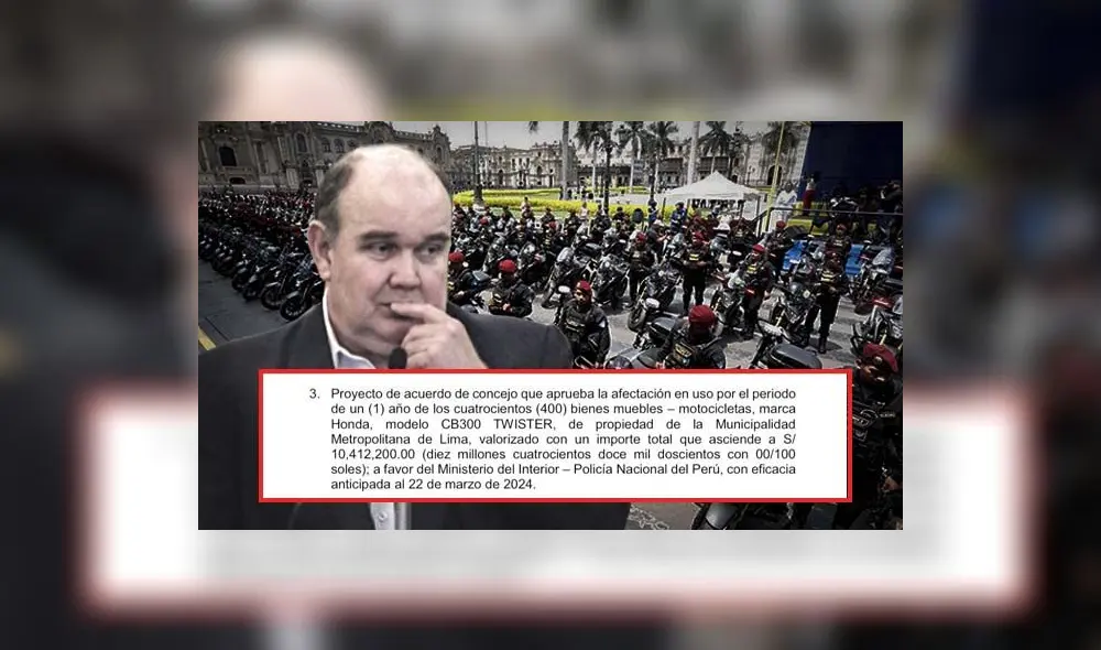 Rafael López Aliaga ya entregó las motos y recién mañana aprobarán la transferencia "con eficacia anticipada". (Foto: Carlos Contreras  - La República)