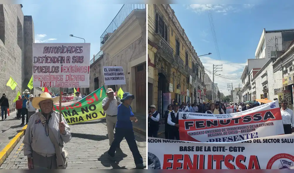 La movilización recorrió las calles del Cercado hasta llegar a la plaza de Armas. Foto: La República La movilización recorrió las calles del Cercado hasta llegar a la plaza de Armas. Foto: La República