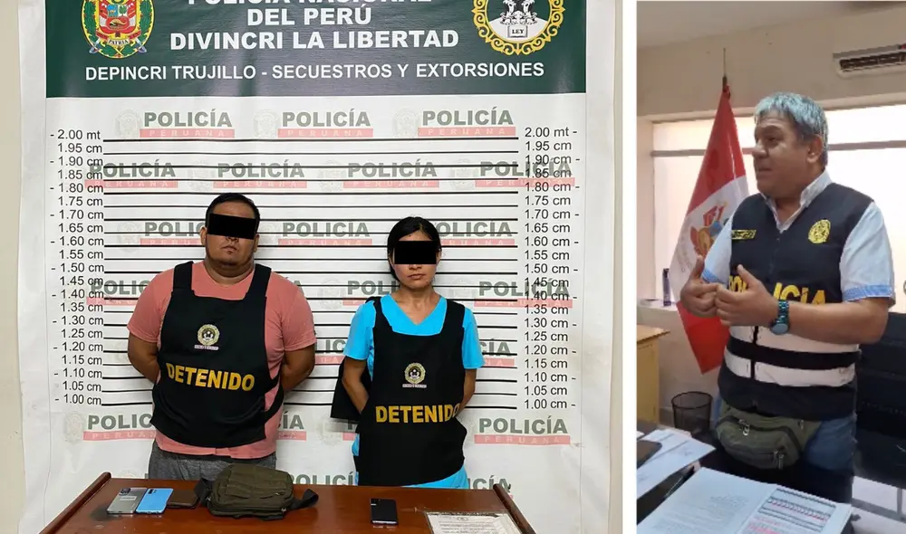 Dejan en libertad a pareja investigados por extorción a familiar. Foto: Composición LR Dejan en libertad a pareja investigados por extorción a familiar. Foto: Composición LR
