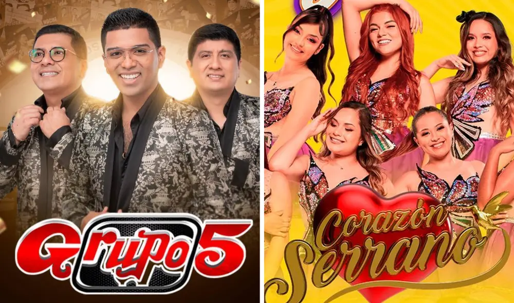 Grupo 5 ofrecerá 3 conciertos este fin de semana. Foto: composición LR/Instagram/Grupo 5/Corazón Serrano Grupo 5 ofrecerá 3 conciertos este fin de semana. Foto: composición LR/Instagram/Grupo 5/Corazón Serrano