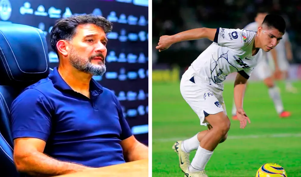 Gustavo Lema destacó el ingreso de Piero Quispe en la goleada de Pumas ante Mazatlán. Foto: composición LR/captura de Pizarra Deportiva/Pumas