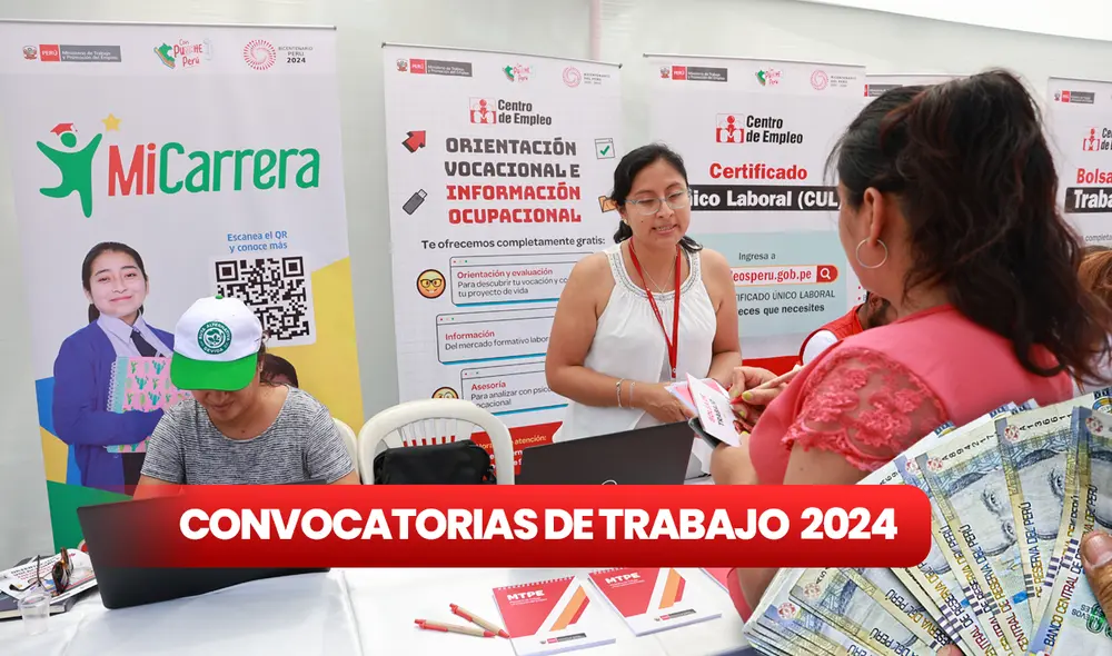 Revisa los detalles de las ofertas laborales que hay en el Estado para esta segunda semana de abril. Foto: composición LR/MTPE Revisa los detalles de las ofertas laborales que hay en el Estado para esta segunda semana de abril. Foto: composición LR/MTPE