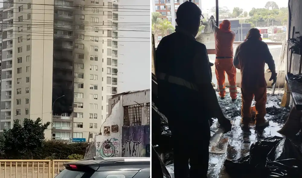 El incendio comenzó alrededor de las 9.30 a. m. de hoy, domingo 7 de abril. Foto: Municipalidad de Barranco/difusión