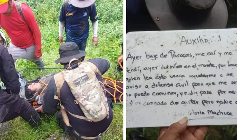 La profesora usó los recursos a su disposición para sobrevivir y pedir auxilio. Foto: composición LR