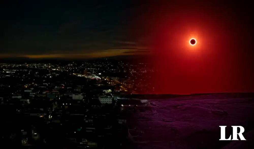El eclipse es un fenómeno celeste que se origina cuando la Luna se interpone de manera directa entre el Sol y la Tierra. Foto: Composición LR/X/@ultimahoraenx